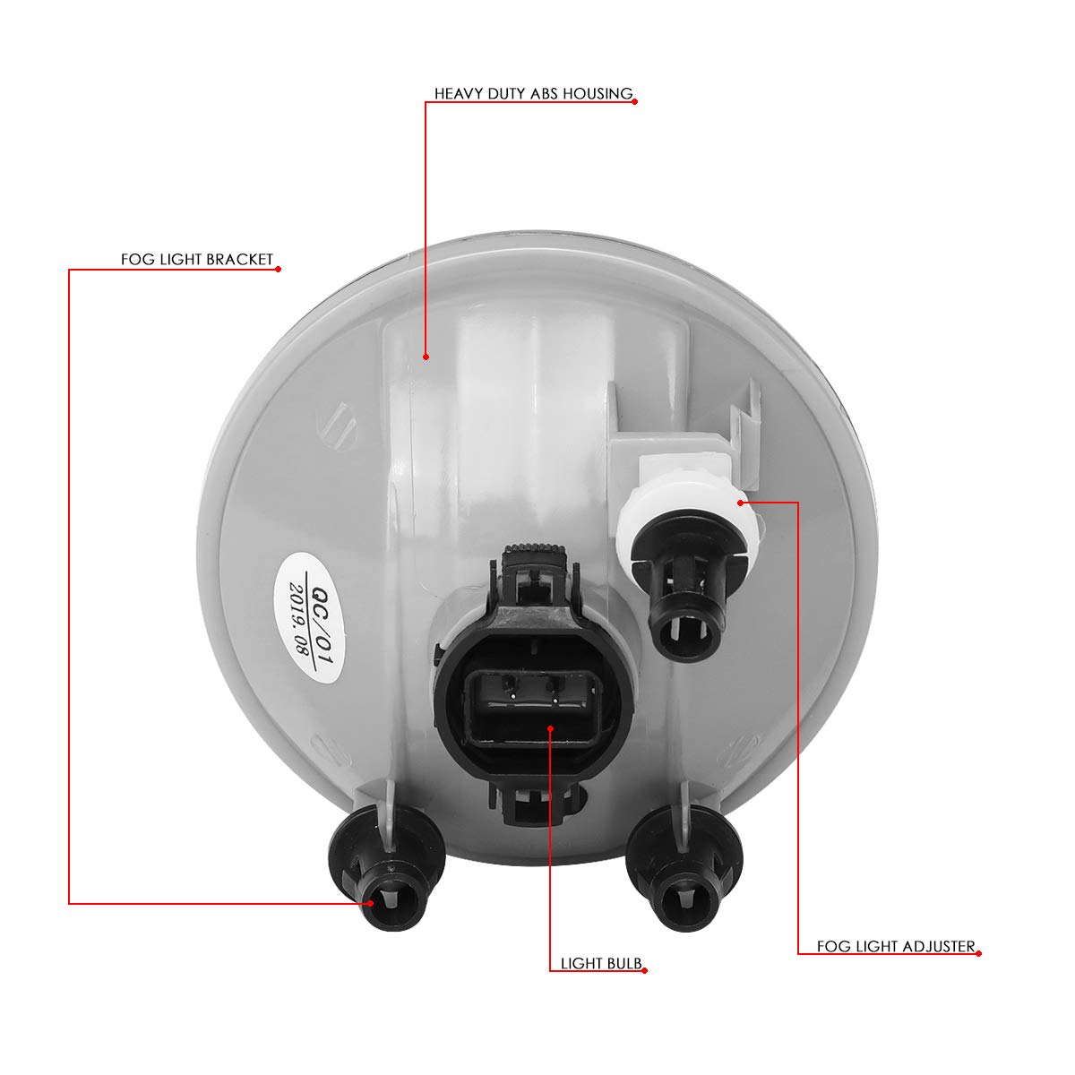 Auto Dynasty Front Bumper Driving Fog Lights Compatible with Silverado Colorado Tahoe Sierra Canyon Yukon 07-19, Driver and Passenger Side, Clear Lens