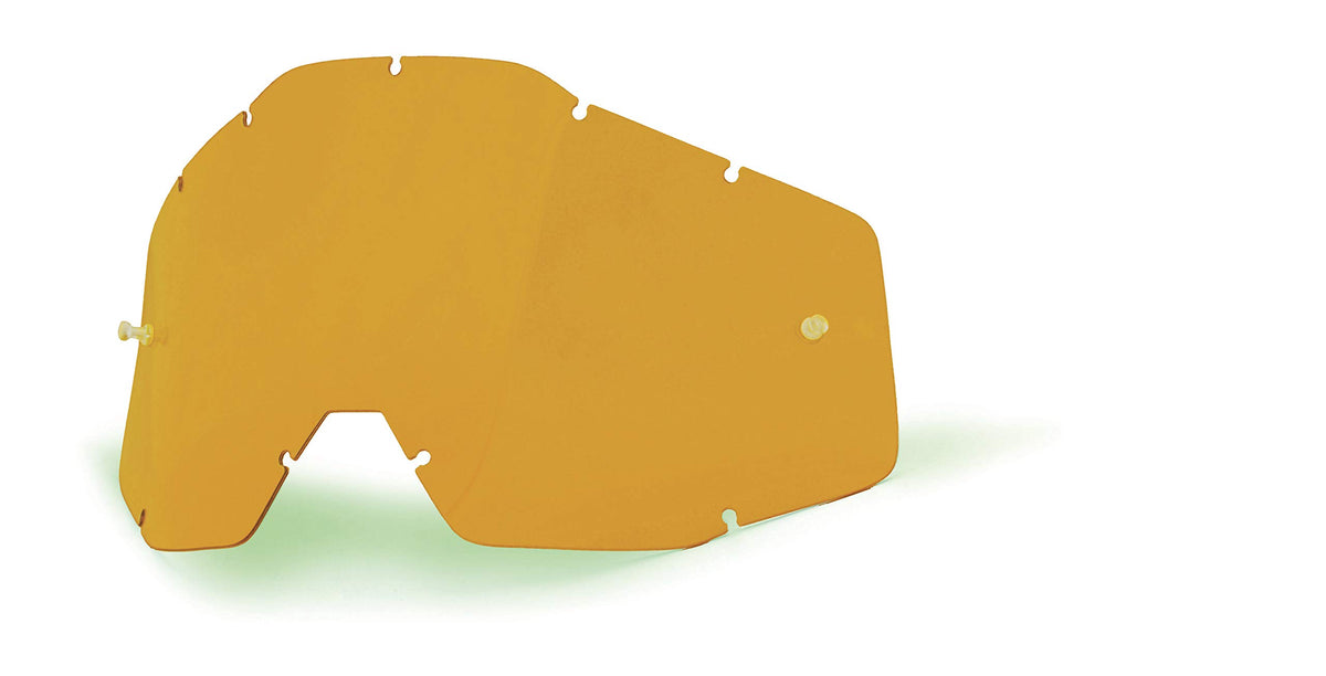 1 100% Goggle Replacement Lens - Racecraft, Accuri, Strata Compatible (Anti-Fog-PERSIMMON)