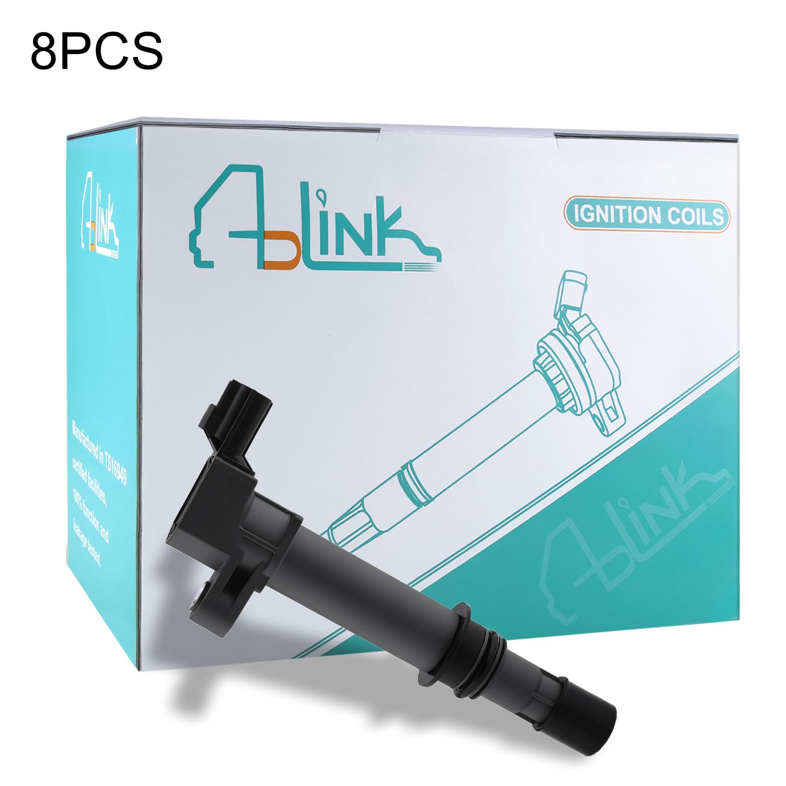 Aulink Uf270 Set Of 8 Ignition Coil Pack 3.7L 3.9L 4.7L For Jeep Commander Grand Cherokee Liberty,For Dodge Ram 1500 Dakota Dura