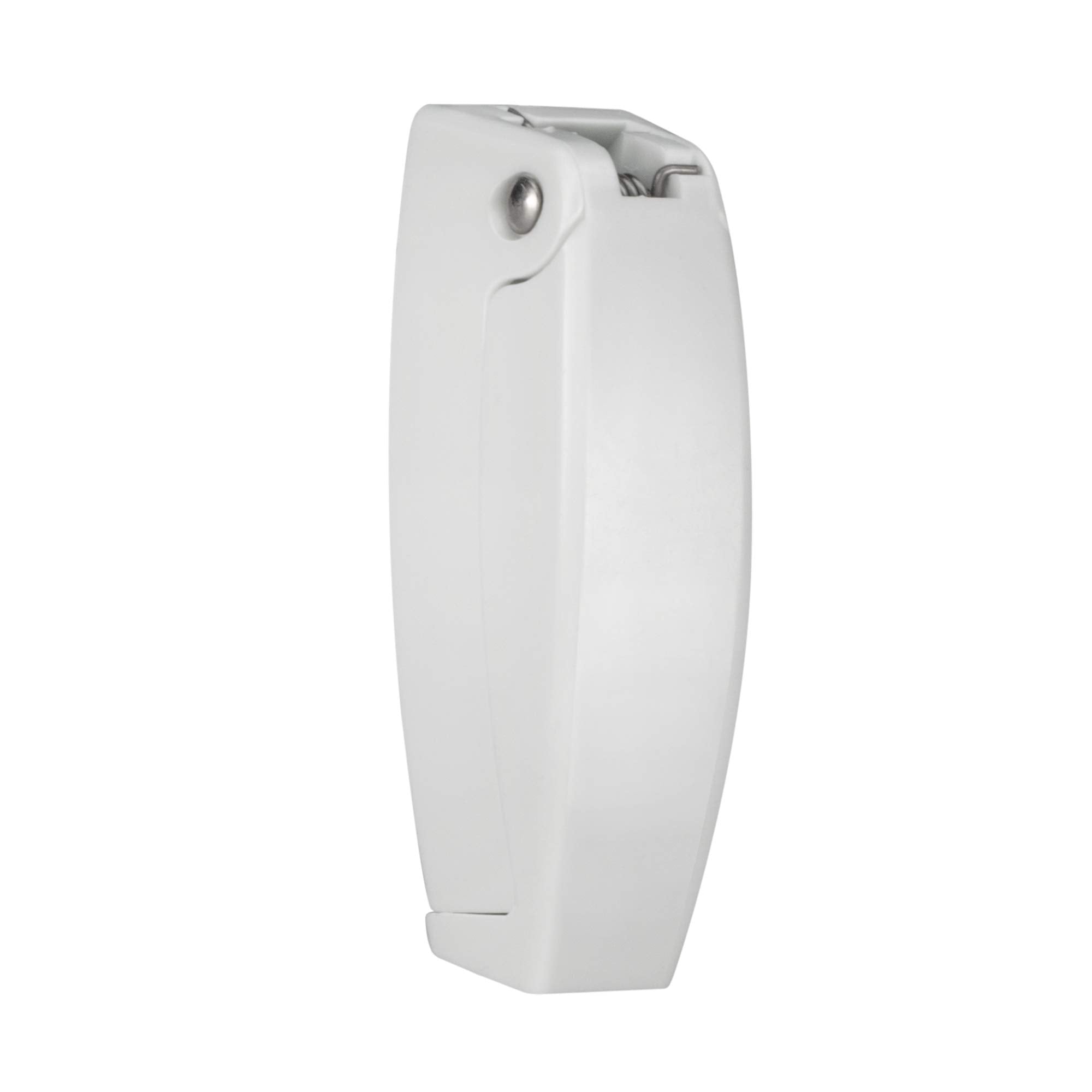 Recpro Rv White Rounded Baggage Door Catch Compartment Clips Latch | Camper Trailer Motor Home (2 Pack)