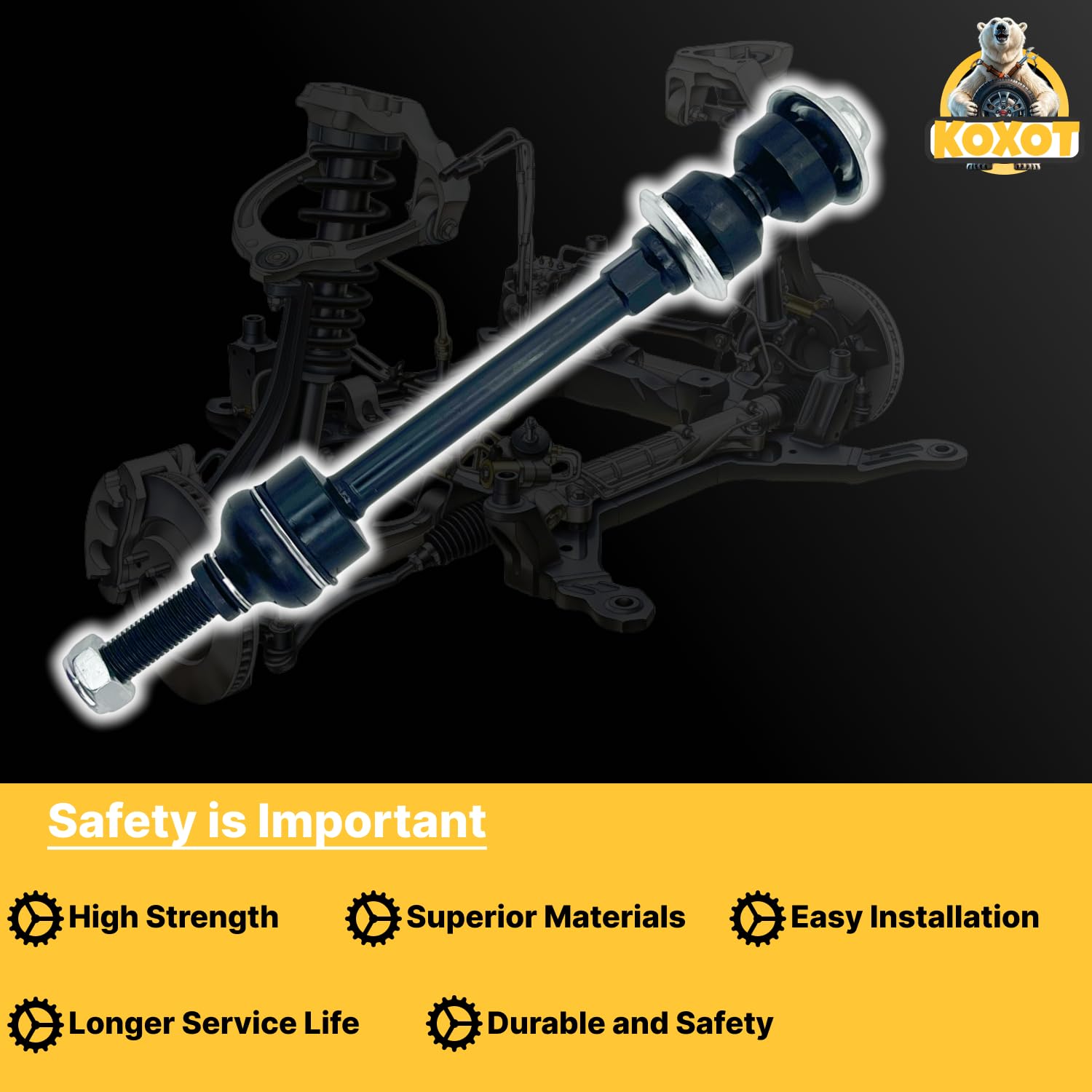 Koxot K750263 2Pcs Front Sway Stabilizer Bar Link Compatible With Dodge 2005-2010 Dakota, Compatible With Mitsubishi 2006-2009 R