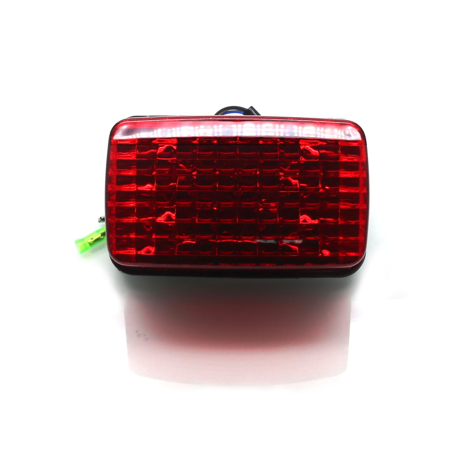 Mzs Atv Tail Light, Quad Taillight Led Brake Accessories Red Lens Compatible With Big Bear Bruin Grizzly Kodiak Rhino Viking Wol