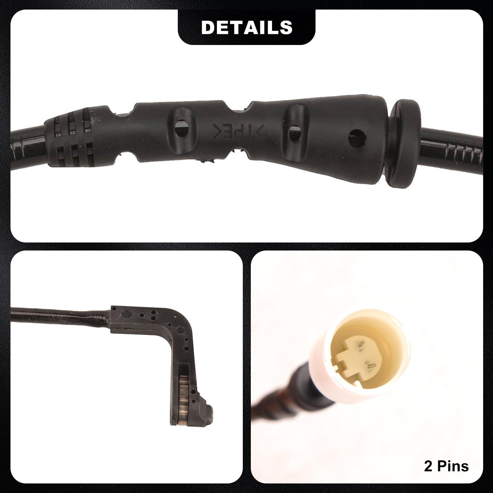 Bapmic 34356779619 Front Brake Pad Wear Sensor Compatible with BMW 325i 325xi 330i 330xi 328i 335i 328xi 335d 335is 335xi 128i 135i