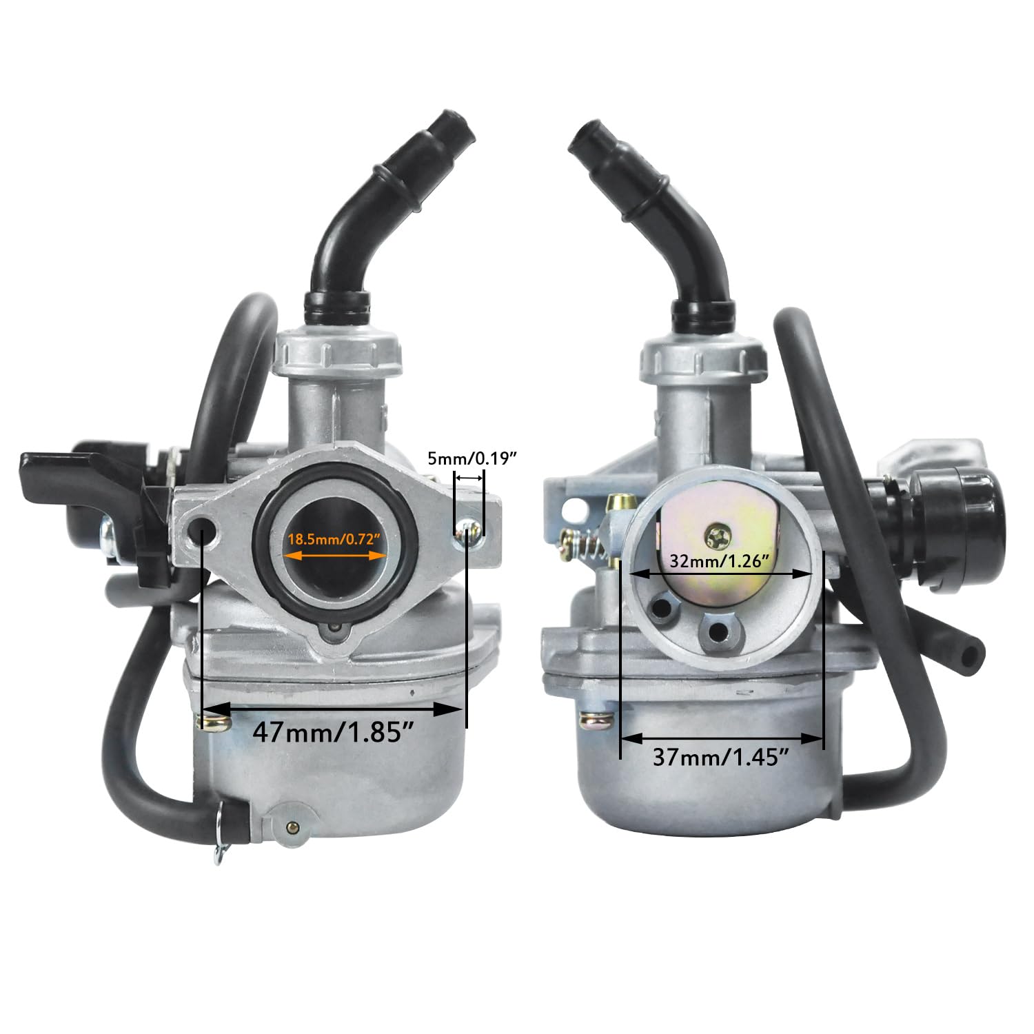 Holato Pz19 Carburetor Carb Air Filter Fuel Line Kit For 50Cc 70Cc 90Cc 110Cc 125Cc Tao Tao Gk110 Baja Ssr Apollo Coolster Chinese Kids Four Wheeler Atv Go Kart Crf50 Xl70 Dirt Pit Bike Motor (Red)