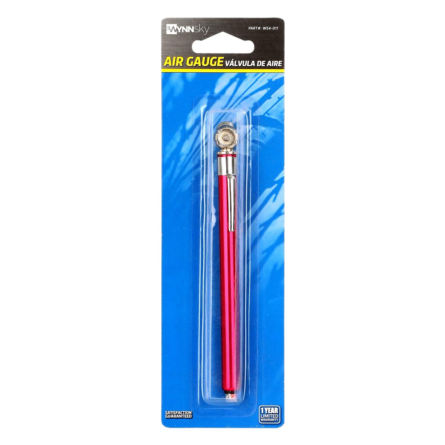 Wynnsky Bike Pencil Style Tire Gauge 20-120 Psi For Use On Trucks, Rvs And Bicycle Tires Red