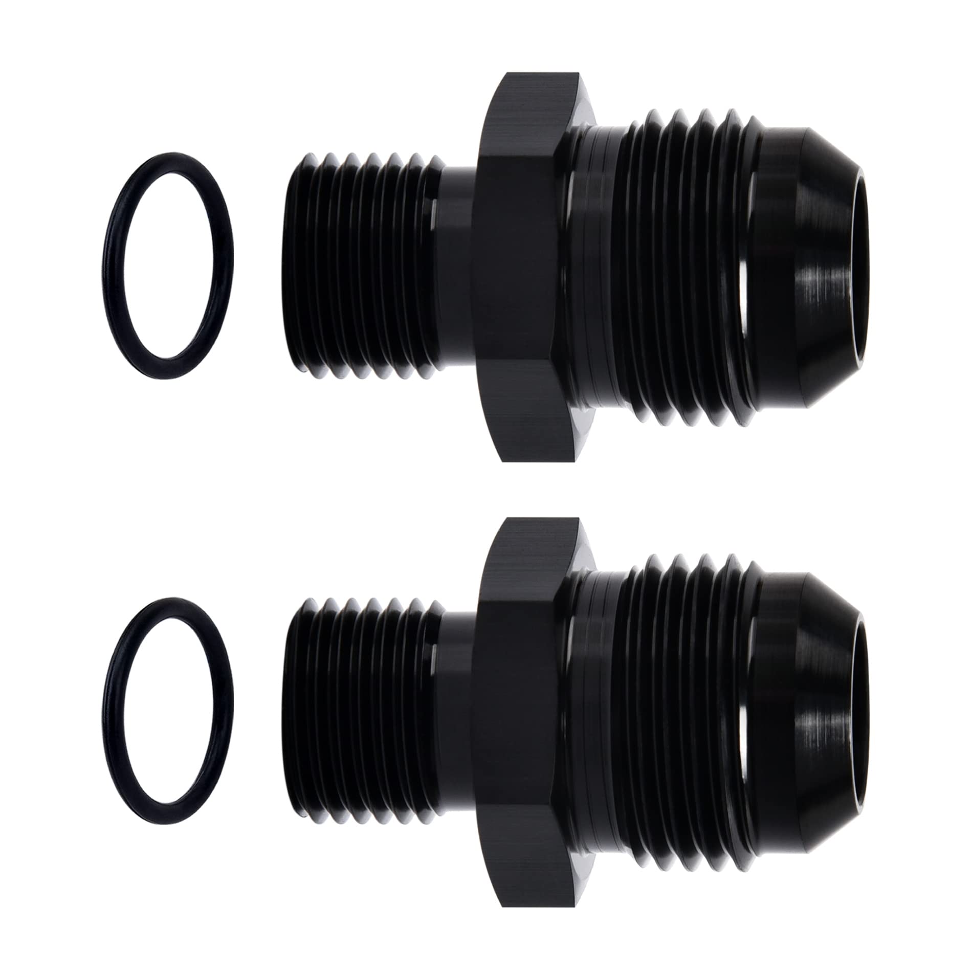 Evil Energy 10An Male Flare To M16 X 1.5Mm Male Metric Fitting Adapter Aluminium Alloy 2Pcs