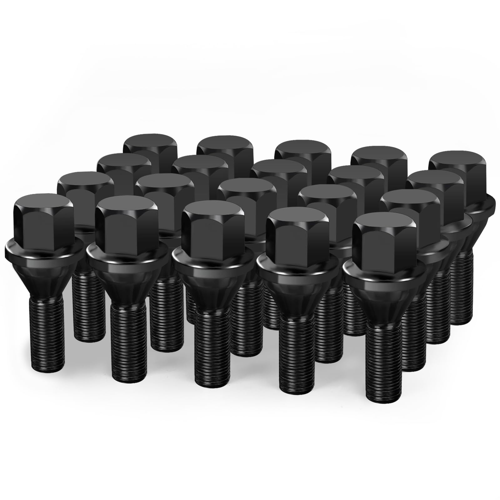 dynofit 12x1.25 OEM/Stock Wheel Lug Bolts, 20pcs ET 19mm Hex 28mm Shank for 2018-2024 Je-ep Compass 2014-2013 Cherokee 2015-2017