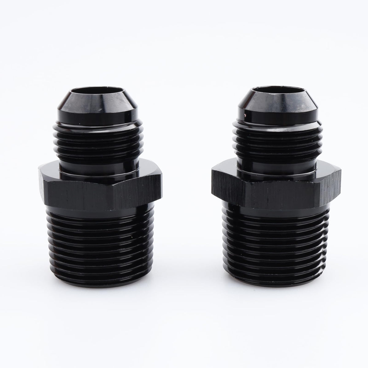 Ac Performance Male 3/4'' Npt To -10 An Flare Adapter Straight Aluminum Black, Pack Of 2
