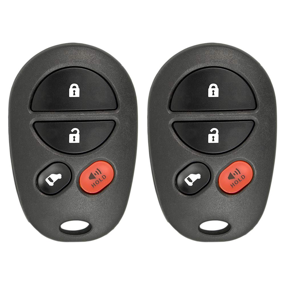 Keyless2Go Replacement for New Keyless Entry Remote Key Fob for Toyota Sienna with FCC ID GQ43VT20T (2 Pack)