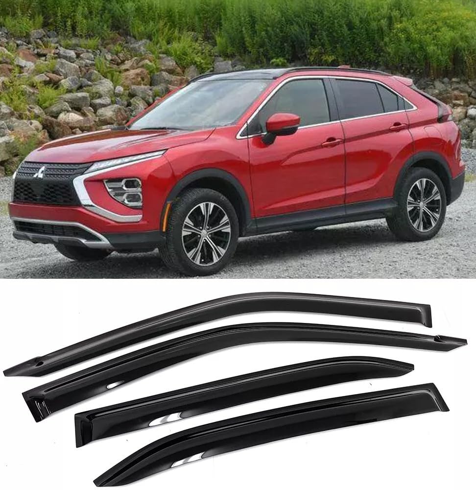 Outside Window Visors Rain Guards Vent Deflectors Compatible With Mitsubishi Eclipse Cross 2018-2025, Window Vent Sun Visor Defl