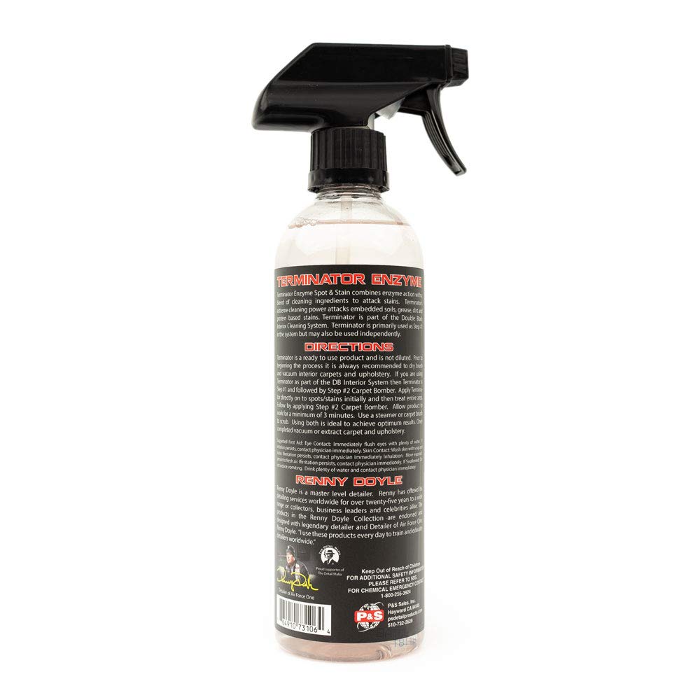 P&S Professional Detail Products - Terminator Enzyme Spot And Stain Remover - Perfect For Deodorizing, Removing Embedded Soils,