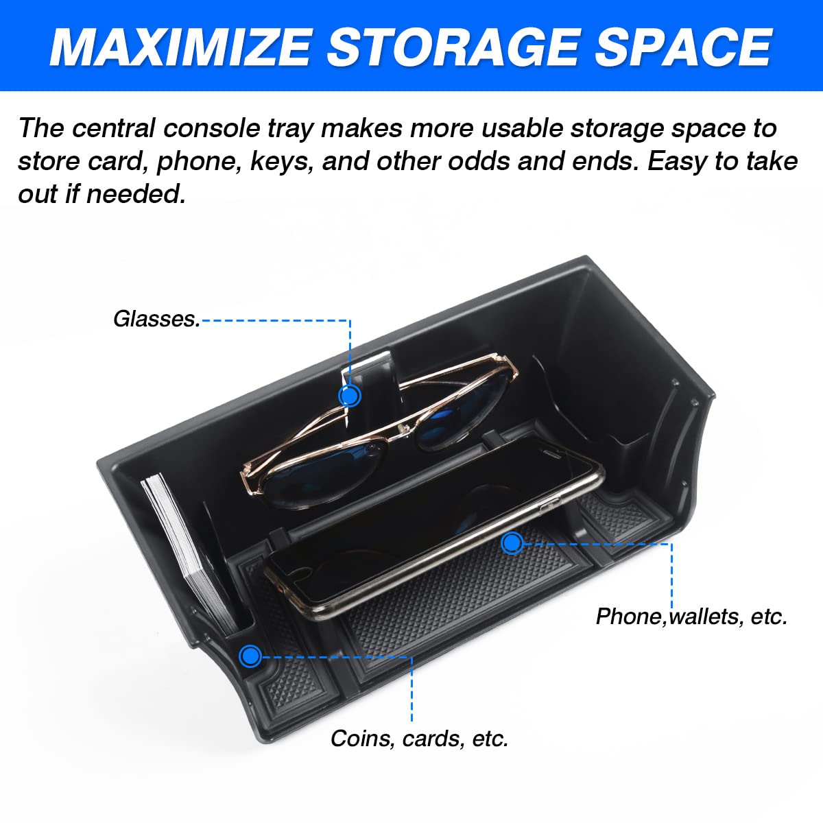 Karltys Center Console Organizer Tray For Land Rover Defender Accessories 90 110 130 2020-2025 Accessories, Durable Abs Middle C