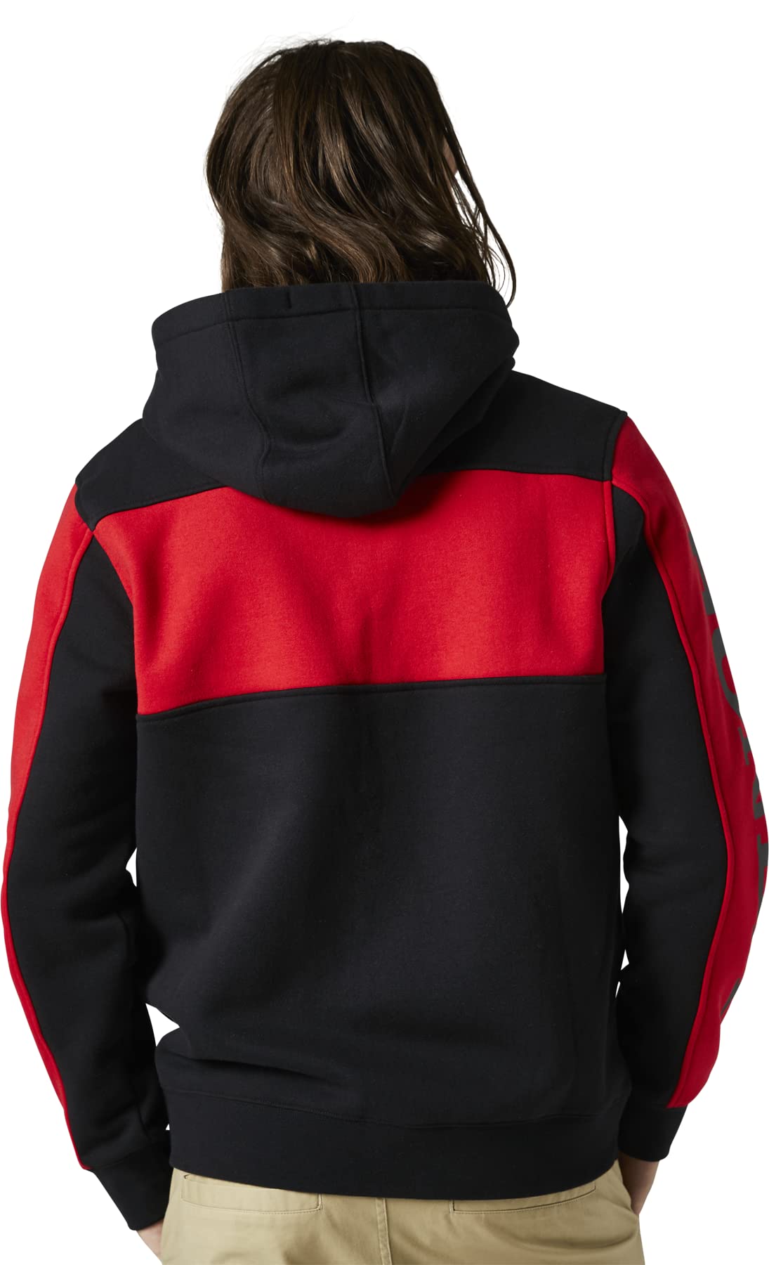 Fox Racing Men'S Standard Honda Zip Fleece, Black/Red, Medium