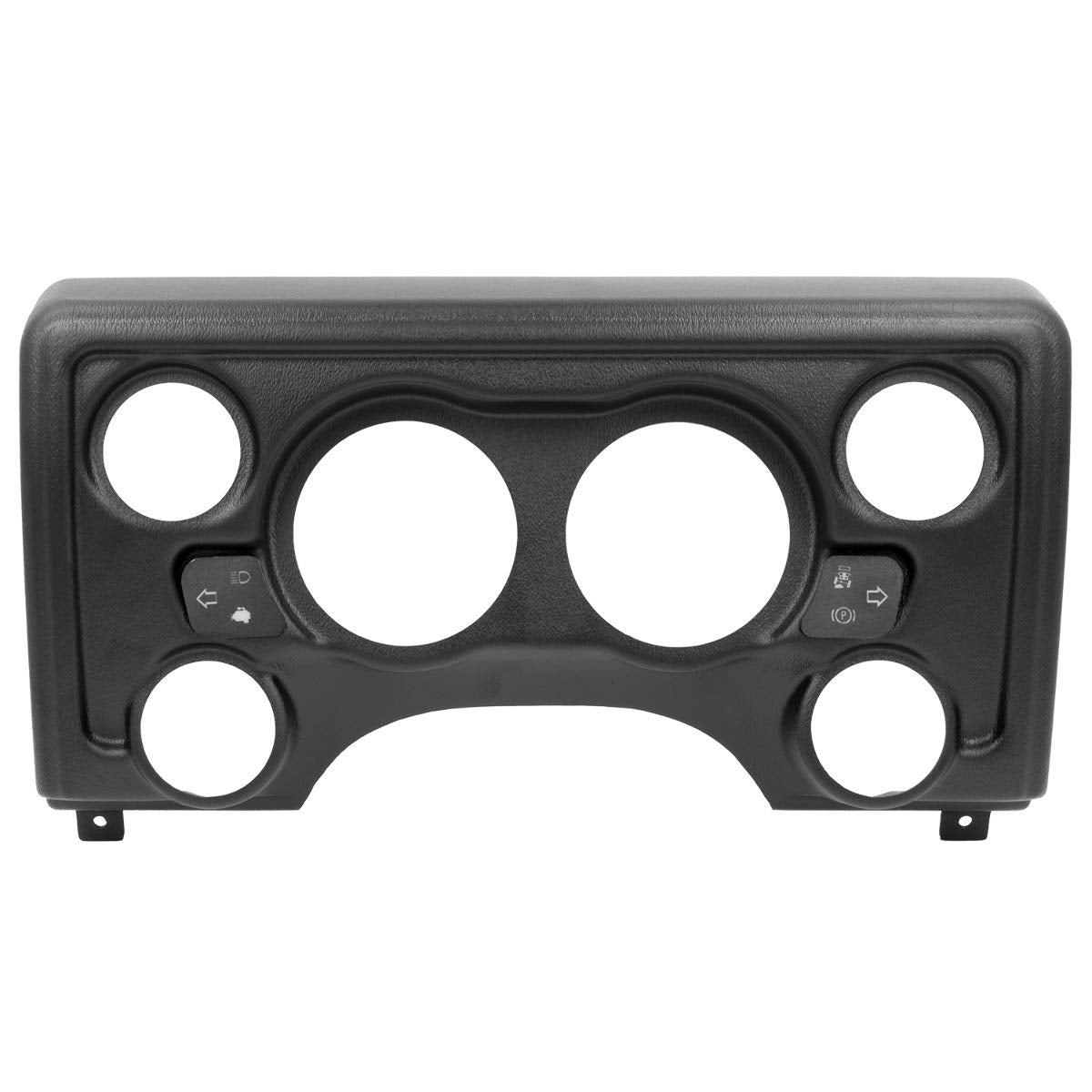 Auto Meter 90011 Gauge Mount Dash Panel (Mounting Solutions 6 Gauge (3 3/8 X2, 2 1/16 X4), Jeep Tj/Xj), Black