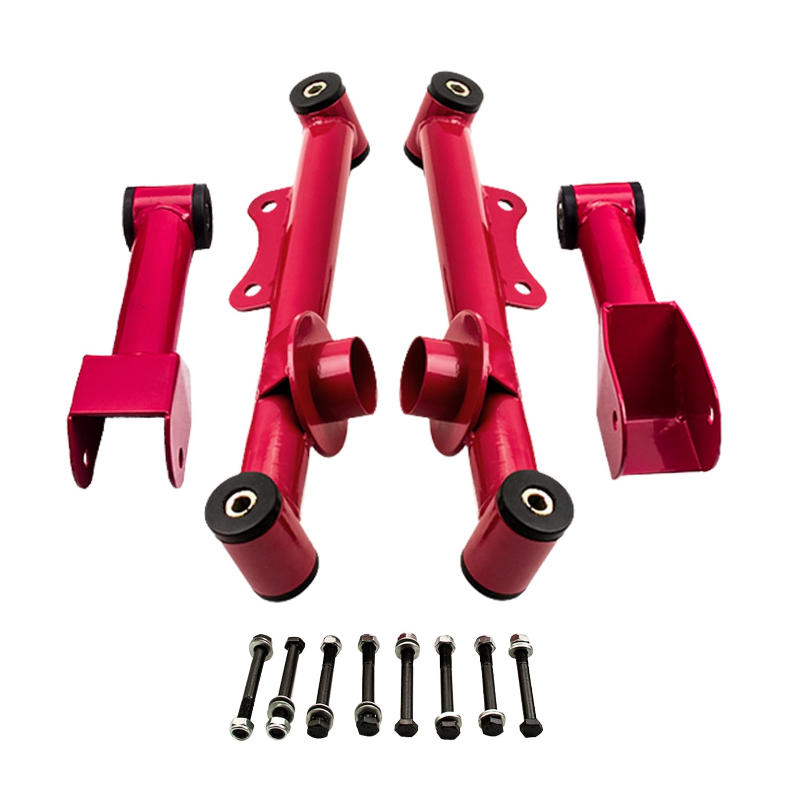 Tuningsworld Rear Upper Lower Tubular Control Arm Kit w/Hardware for Ford Mustang 1979-2004 Camber Arms