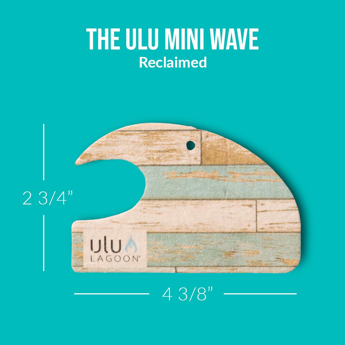 Ulu Lagoon Coconut Surf Wax Scent Mini Wave Air Freshener (Reclaimed)