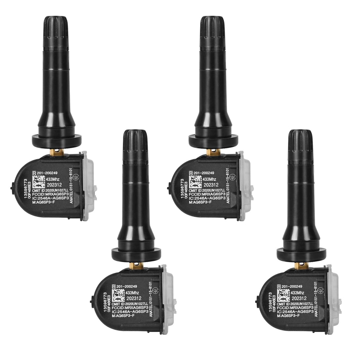 RLP Set of 4 TPMS Tire Pressure Monitoring System Sensor 433MHz Compatible with Calillac, GMC, Malibu Silverado Impala Cruze,Reg