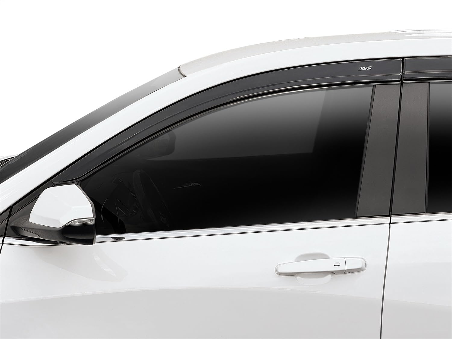 Auto Ventshade [AVS] Low Profile Rain Guards for 2018-2023 Chevrolet Equinox | Window Vent Visors, 4 pcs. - Dark Smoke | 894115