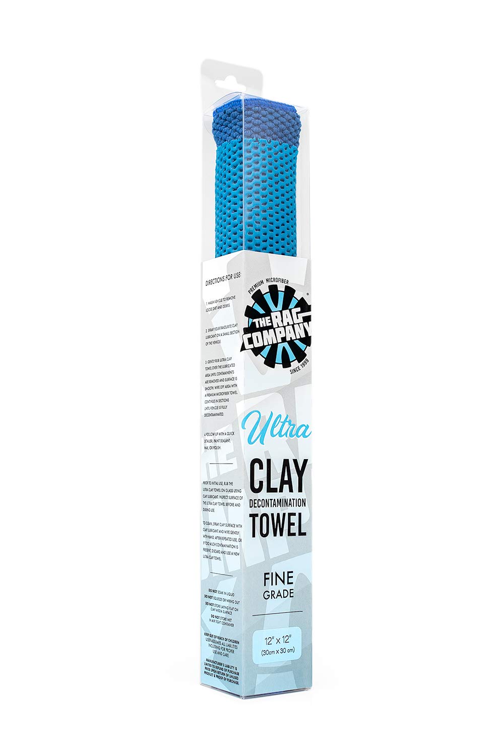 The Rag Company - Ultra Clay Decontamination Towel - Proven Cleaning & Release Of Paint Contaminants; Increase Wax & Sealant Bon