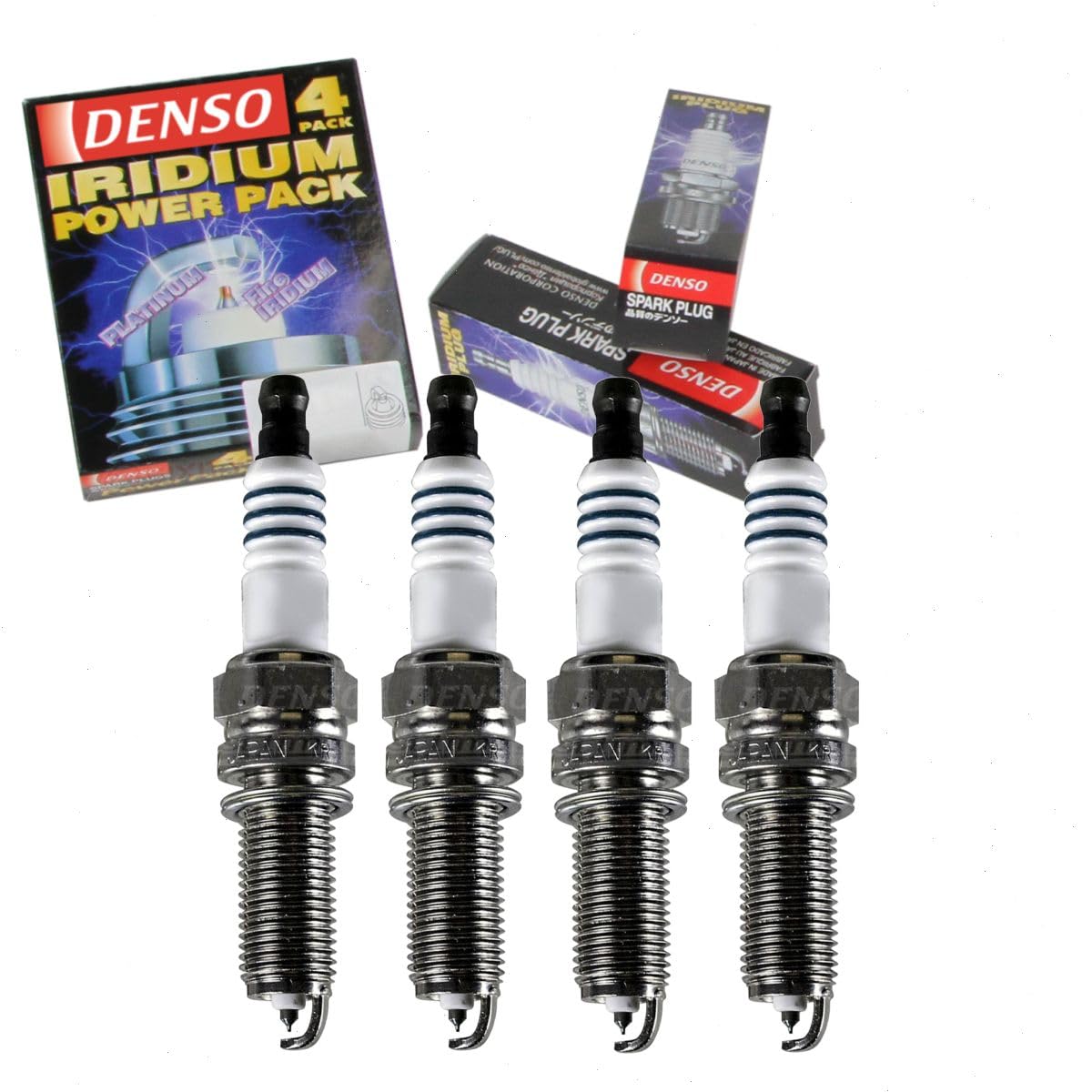 4 pc DENSO Iridium Power Spark Plugs compatible with Hyundai Sonata 2.0L 2.4L L4 2011-2013