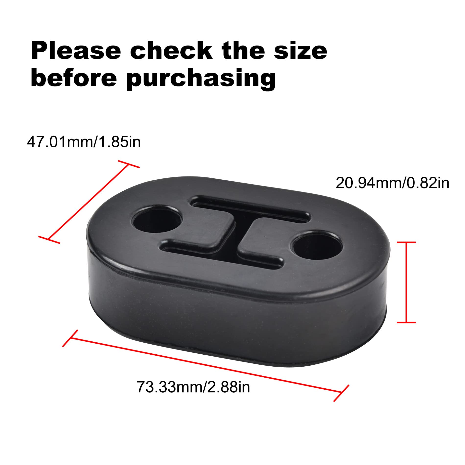 Evil Energy Exhaust Hanger Rubber Muffler Hanger Universal 2 Holes Insulator Bushing Mount 4Pcs