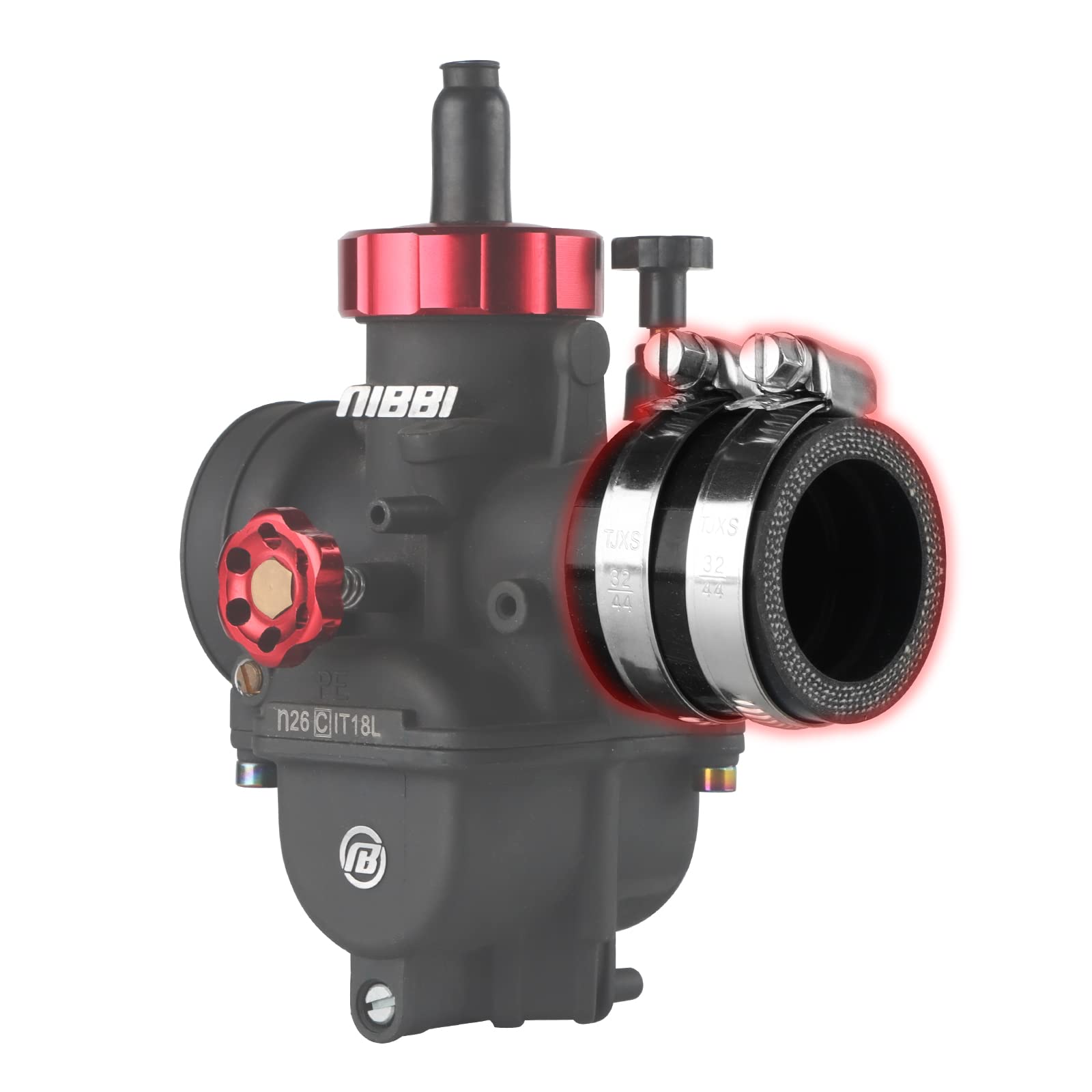 Nibbi Motorcycle Carburetor Intake Manifold,Interface Glue Intake Manifold Rubber, 33Mm Carb Manifold Spare Part For Dirt Bike Atv Go Kart Motorcross (33Mm)