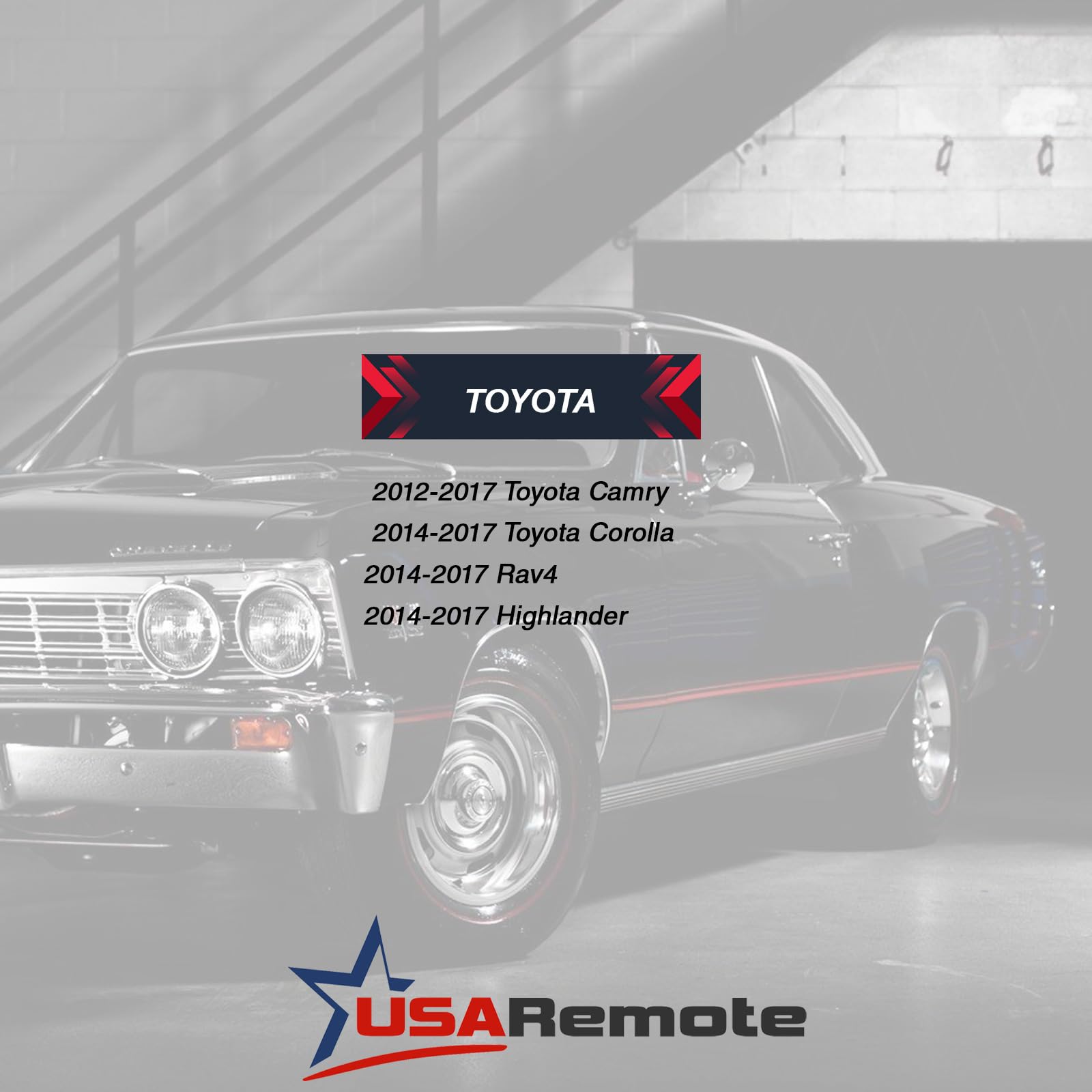 Key Fob Shell Fits 2012-2017 Toyota Camry / 2014-2017 Toyota Corolla Rav4 Highlander Keyless Entry Remote Case & Pad (Hyq12Bdm)