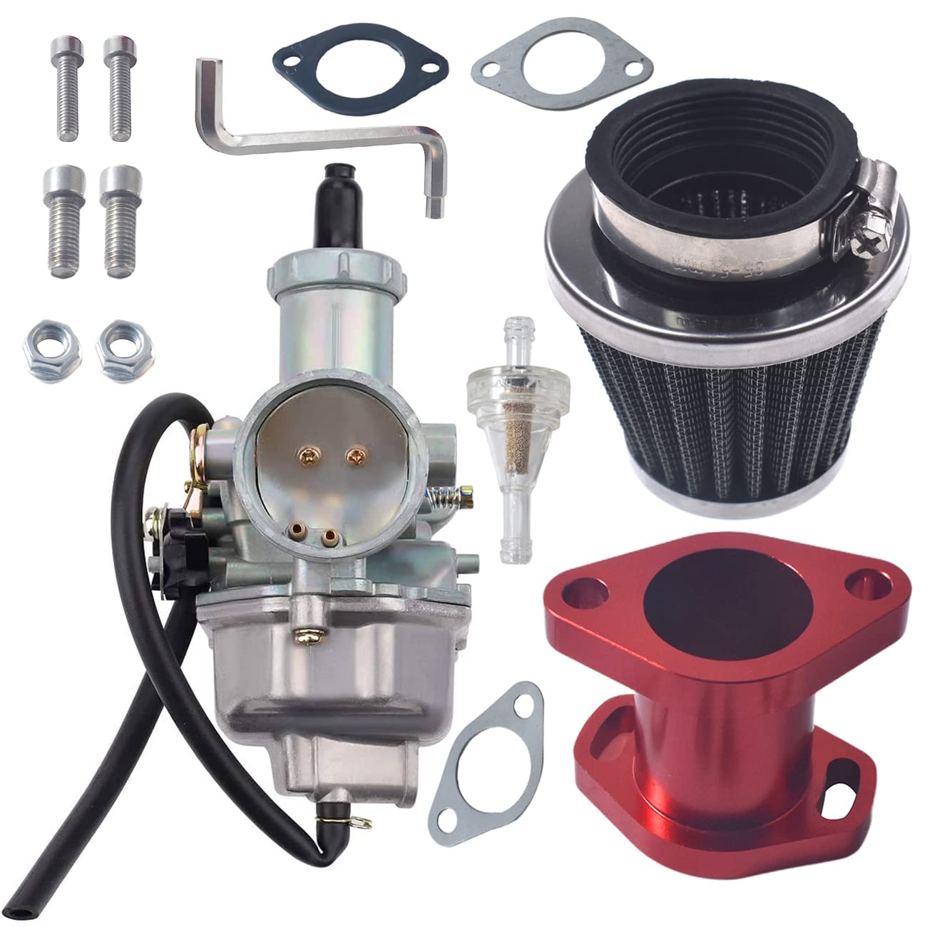 KANECJDL VM26 30mm PZ30 Carburetor Mainfold Intake Inlet Pipe Air Filter for Predator 301cc 420cc 13hp 15hp Engine Mini Bike Go 