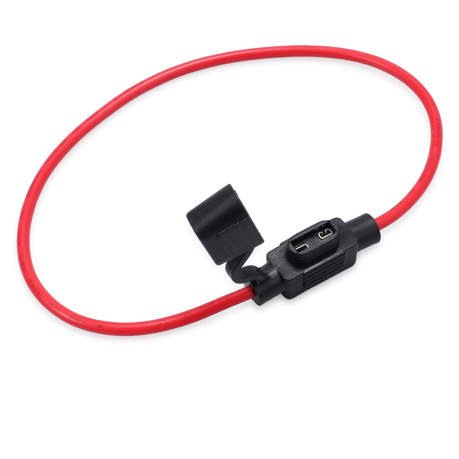 Camway 10Pcs Fuse Holder Blade Mini Atm/Atc Waterproof Automotive Wire Fuse Holder 14 Awg For Car Boat Rv 12V 20A Fuses