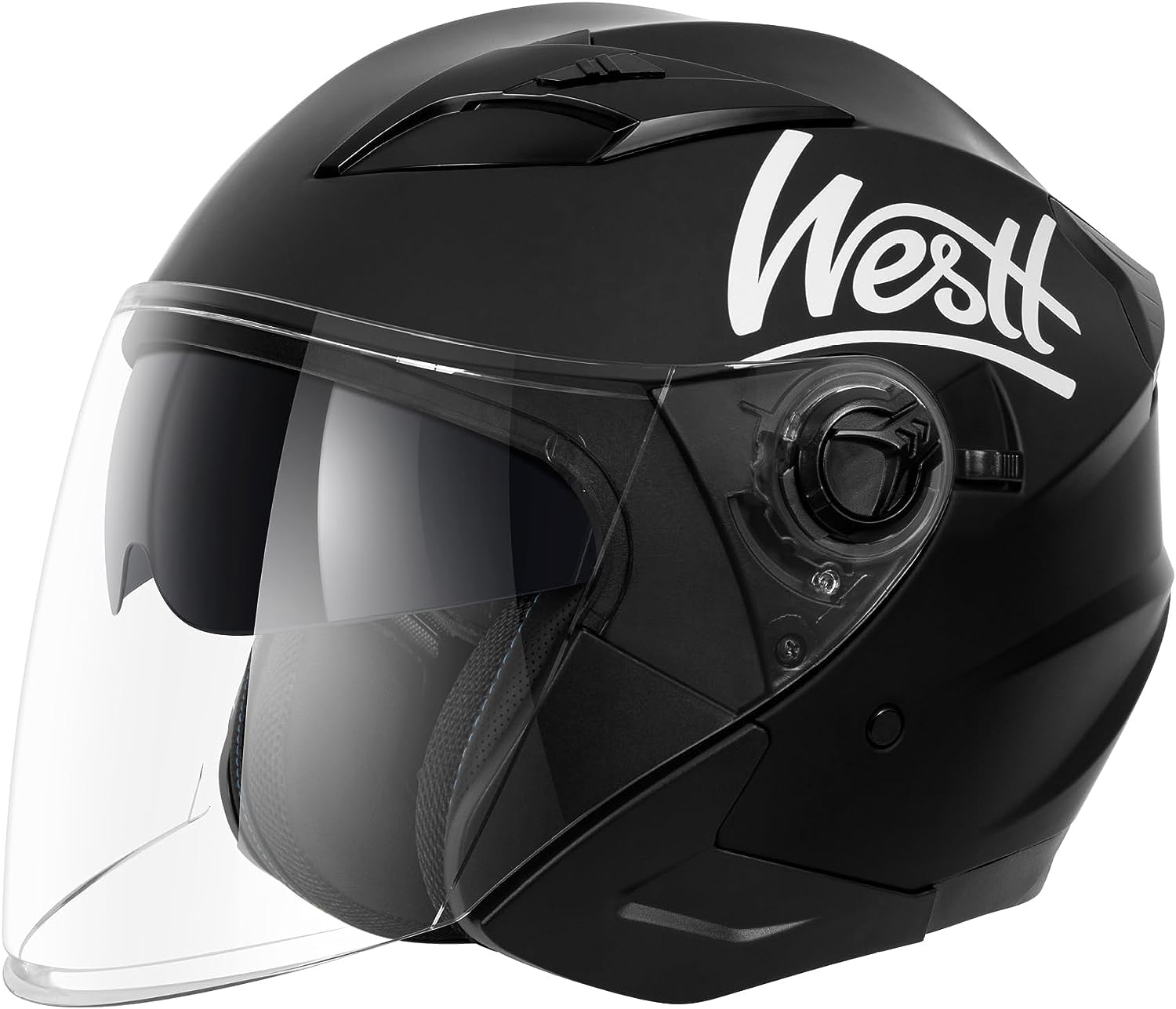 Westt Open Face Helmets With Dual Sun Visor– Motorcycle Helmet For Men And Women 3/4 Helmets Vespa Helmet Dot Approved For Scooter Motorbike Street Jet Series