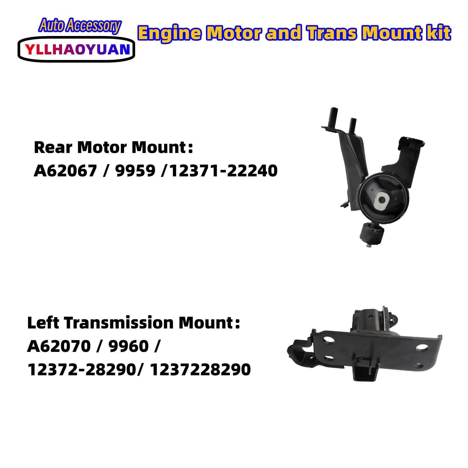 Engine Motor Mount Set 4Pcs Fits For 2008 2009 2010 2011 2012 2013 2014 2015 Scion Xb 2.4L A62012(A62069) A62071 A62067 A62070