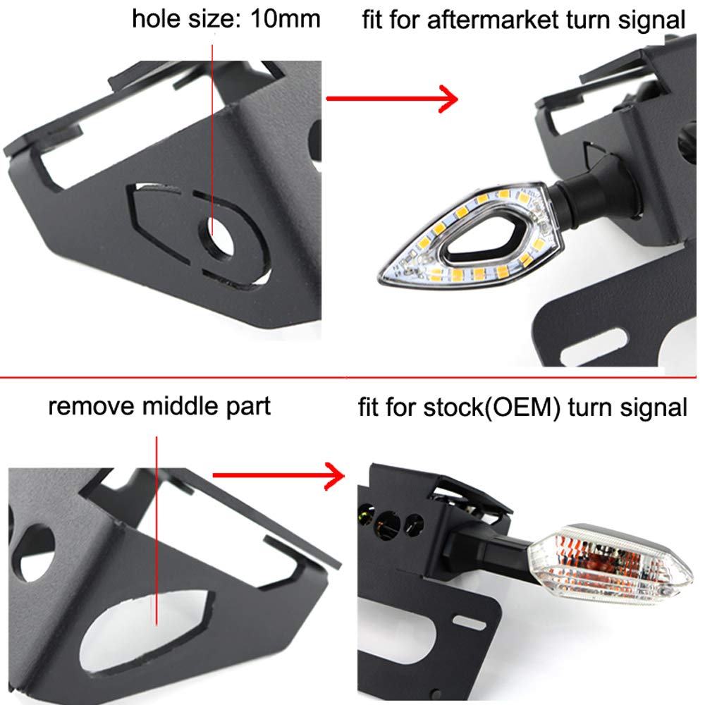 Xitomer Tail Tidy/Fender Eliminator Kits, Fit For 2023 Ninja Zx-6R Zx6-R 636 2019 2020 2021 2022, For Oem License Plate Light, Compatible With Oem/Stock And Aftermarket Turn Signal