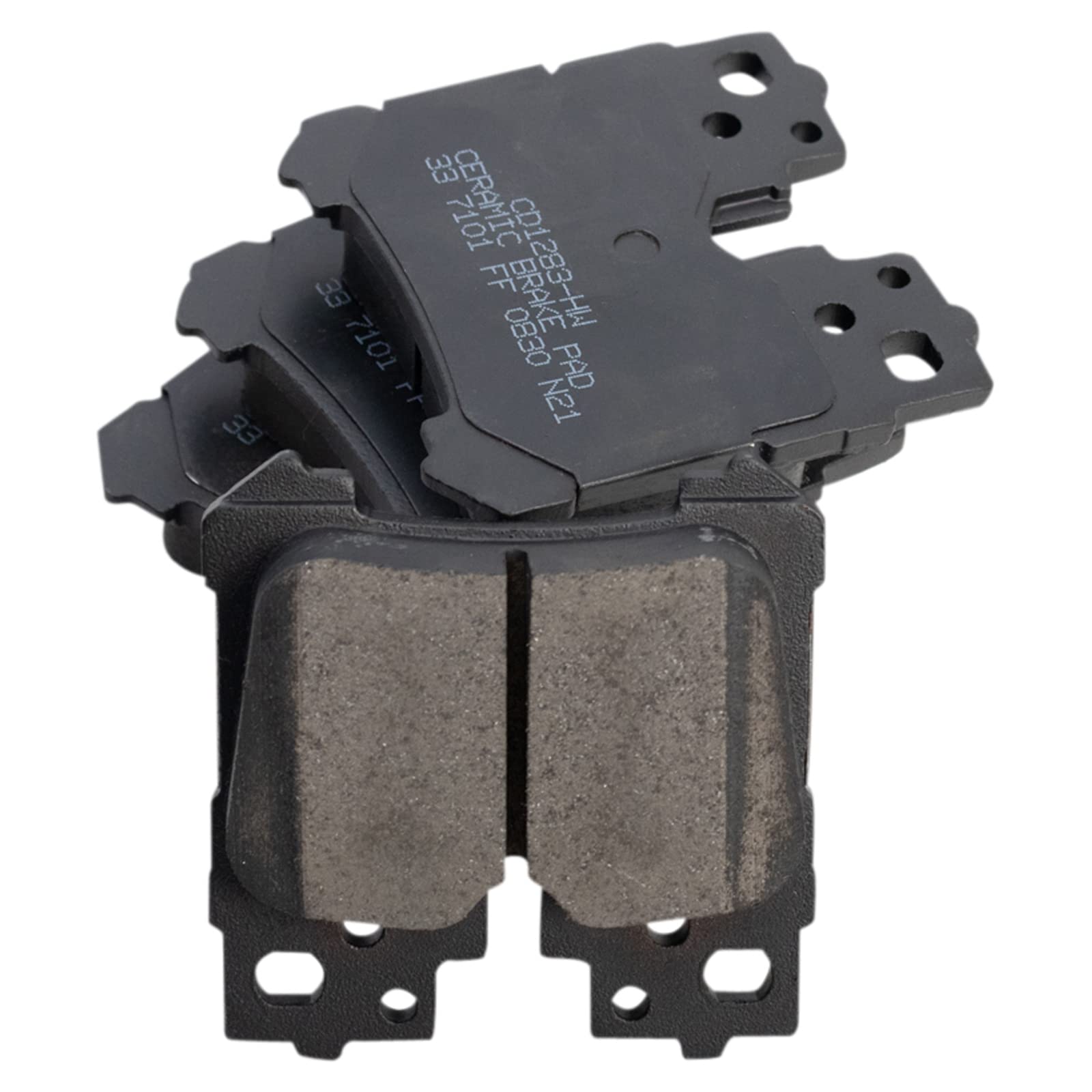 TRQ Rear Brake Pads Ceramic Compatible with 2007-2017 Lexus LS460 2018-2021 LS500 2018-2020 LS500h 2008-2016 LS600h