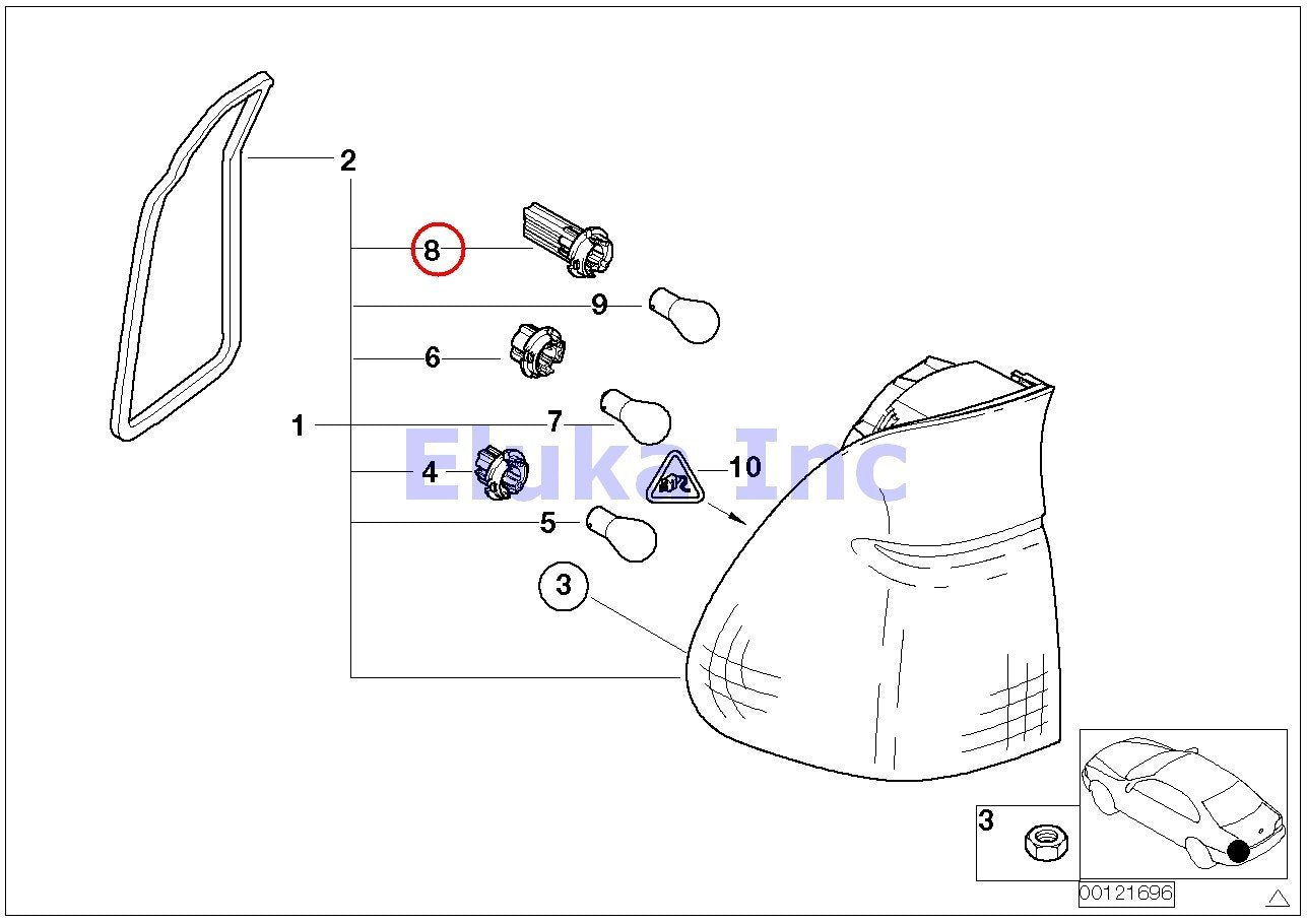 Bmw Rear Left Right Bulb Socket For Side Panel Turn Signal 318I 320I 325I 328I M3 3.2 740I 740Il 750Il X5 3.0I X5 4.4I X5 4.6Is