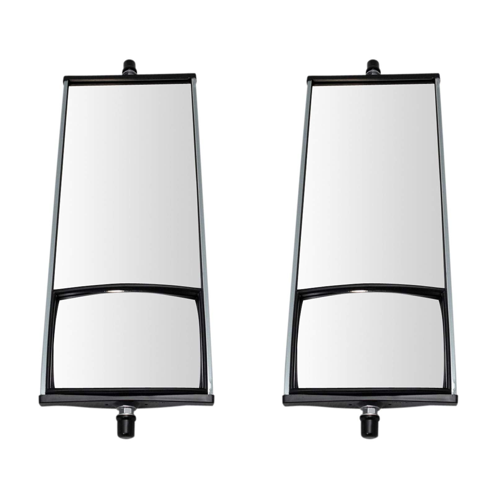 Trq West Coast Mirror Manual 16 X 6.5 Inch Aluminum Convex Glass Pair Set Compatible With Hd Semi Truck