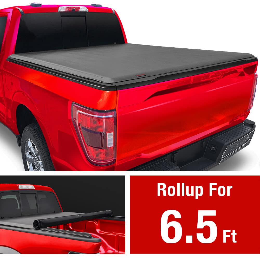Maxmate Soft Roll-Up Truck Bed Tonneau Cover Compatible With 2009-2014 Ford F-150 | Fleetside 6.5' (79'') Bed | Tcf169023