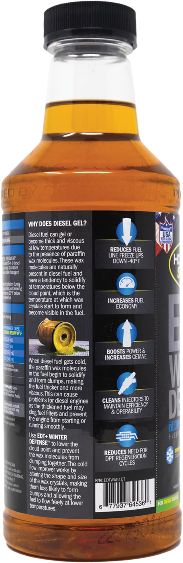 Hot Shot'S Secret Edt+ Winter Defense 32 Oz. 7-In-1 Anti-Gel Diesel Fuel Additive - Prevents Gelling, Protects Diesel Fuel Syste