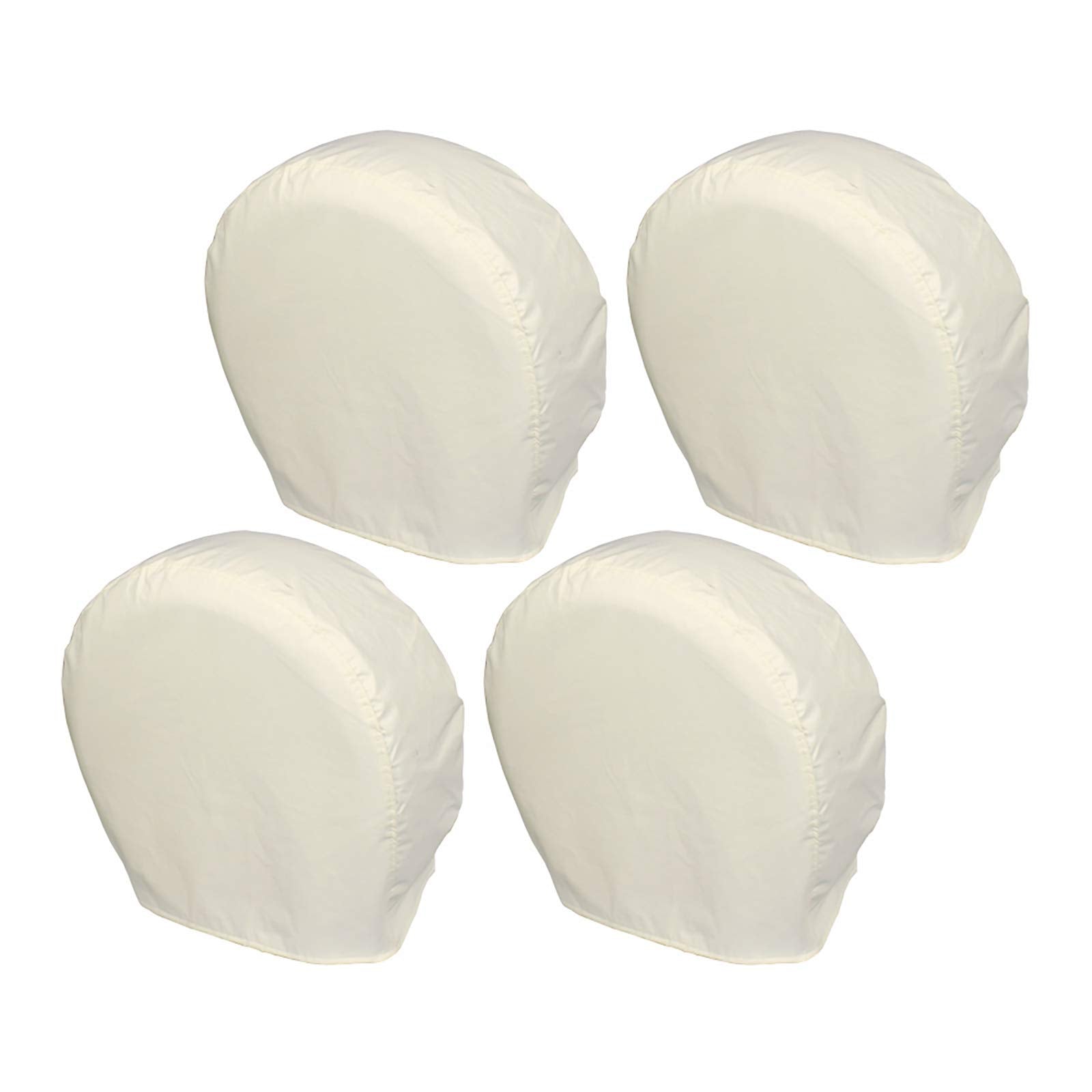 Explore Land Tire Covers 4 Pack - Tough Vinyl Wheel Protectors for Truck, SUV, RV - Fits 29-31.75" Tires, White, Model 10701014