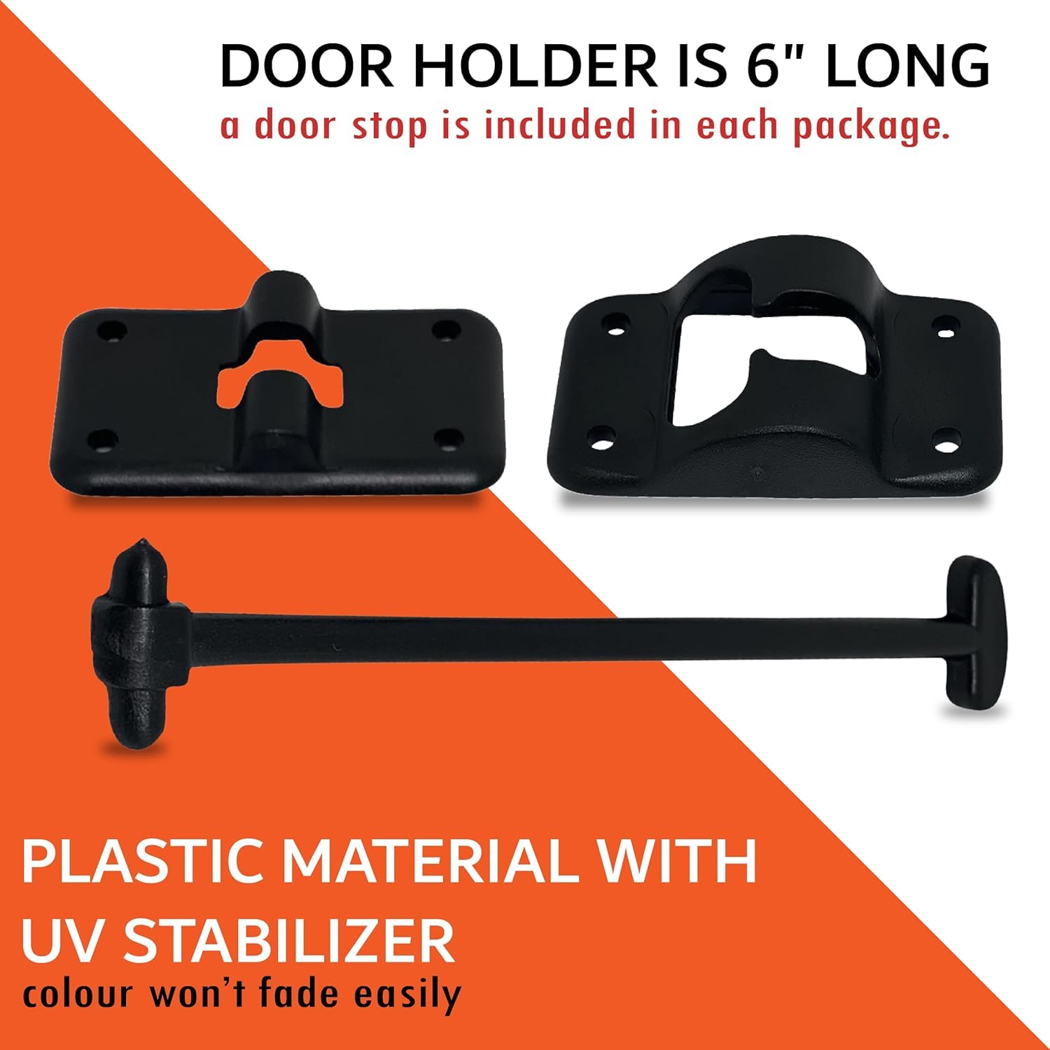 NU-SET | RV010 RV Door Holder | RV Accessories & Door Hardware (Black) (RV010B)