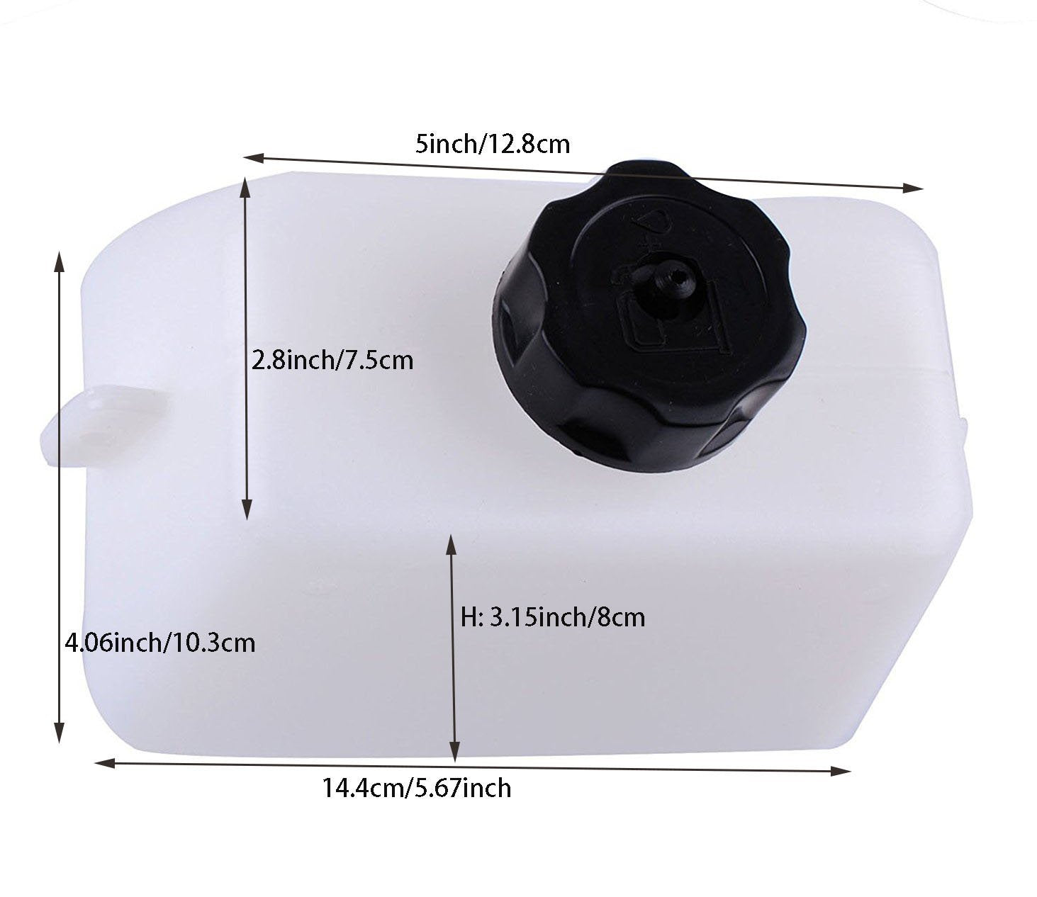 Podoy Mini Bike Gas Tank For Quad Dirt Pocket Atv Scooter 2 Stroke 43Cc 45Cc 47Cc 49Cc Fit 1/4 Fuel Line