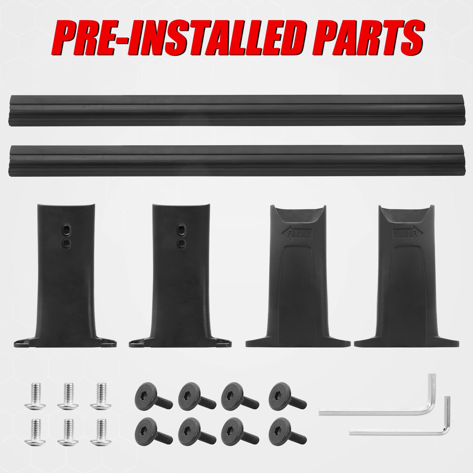 Max Loading 220LB Heavy Duty Aluminum Roof Rack Cross Bar Compatible with 2015-2020 GMC Yukon & Yukon XL, Chevrolet Suburban & T