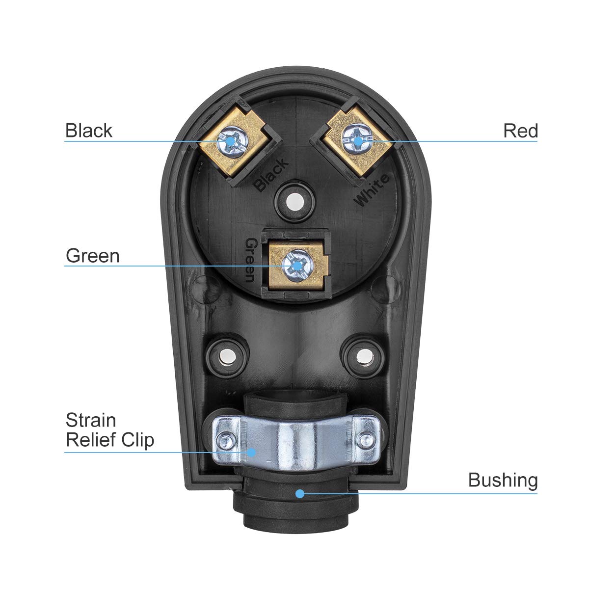 Miady 30Amp Rv Replacement Female Plug With Easy Unplug Design, Etl Certified
