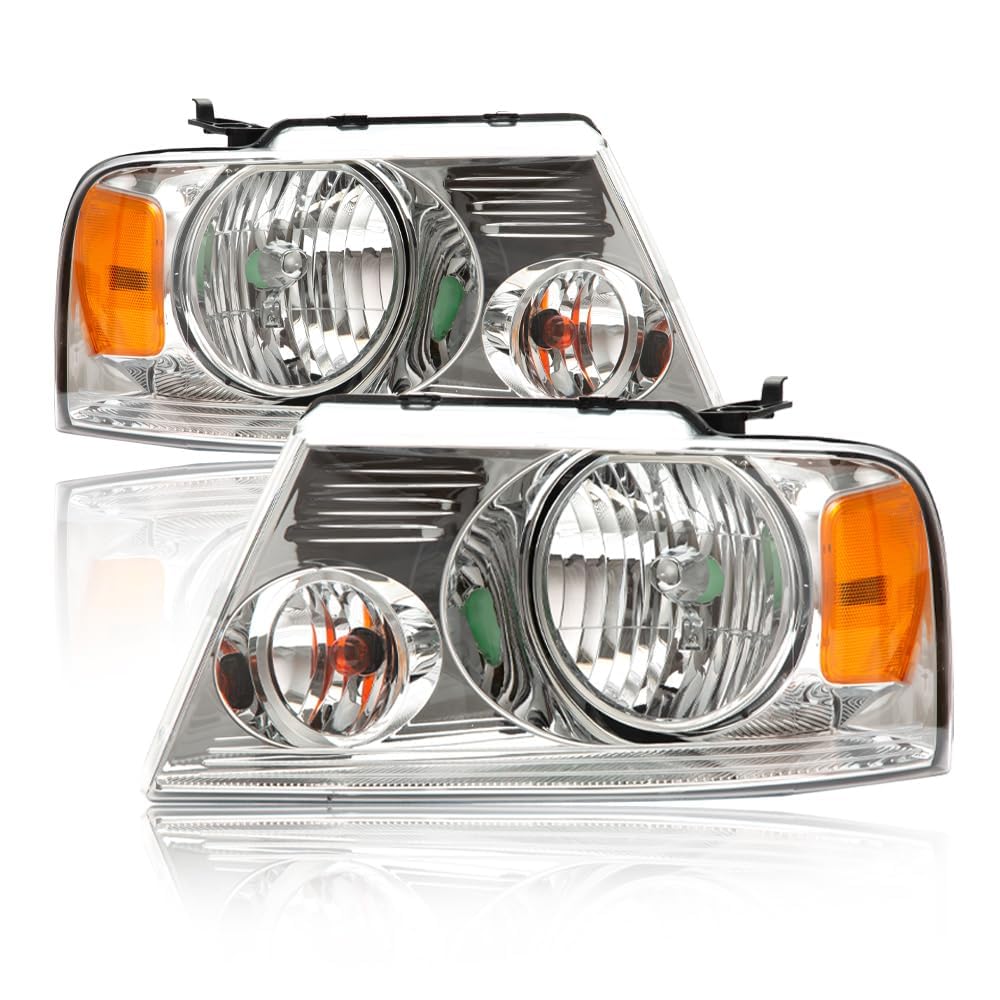 G-Plus Headlights, Compatible With 2004-2008 Ford F150, Compatible With 2006-2008 Lincoln Mark Lt(Not Fit For 2004 F150 Heritage