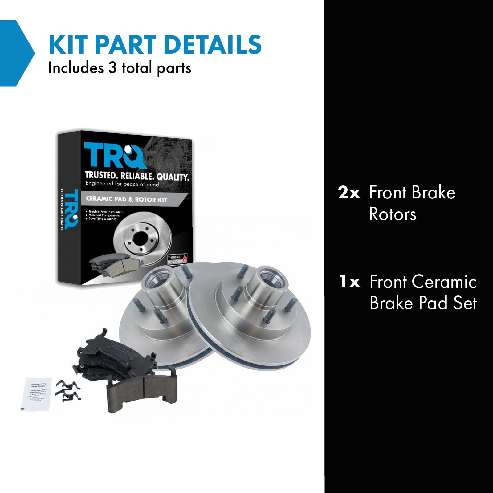 Trq Front Ceramic Brake Pad Rotor Kit For Blazer S10 Truck Jimmy S-15