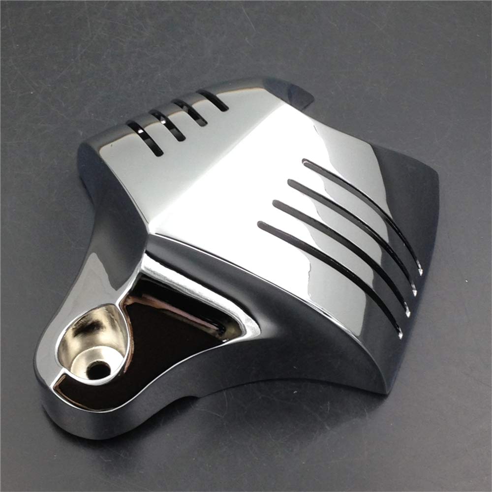 Httmt Mt246-001-Cd Chrome Horn Cover Compatible With Harley Big Twins V-Rods Stock Cowbell Horns 1992-2020