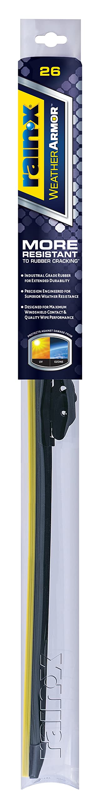 Rain-X 830226 WeatherArmor Beam Wiper Blades, 26 Inch Windshield Wipers (Pack of 1), Automotive Replacement Windshield Wiper Bla