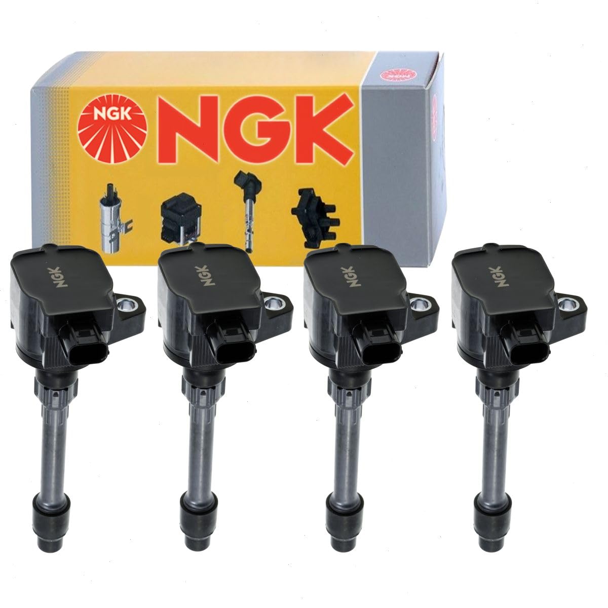4 pc NGK Ignition Coils compatible with Honda Civic 1.5L 2.0L L4 2016-2019