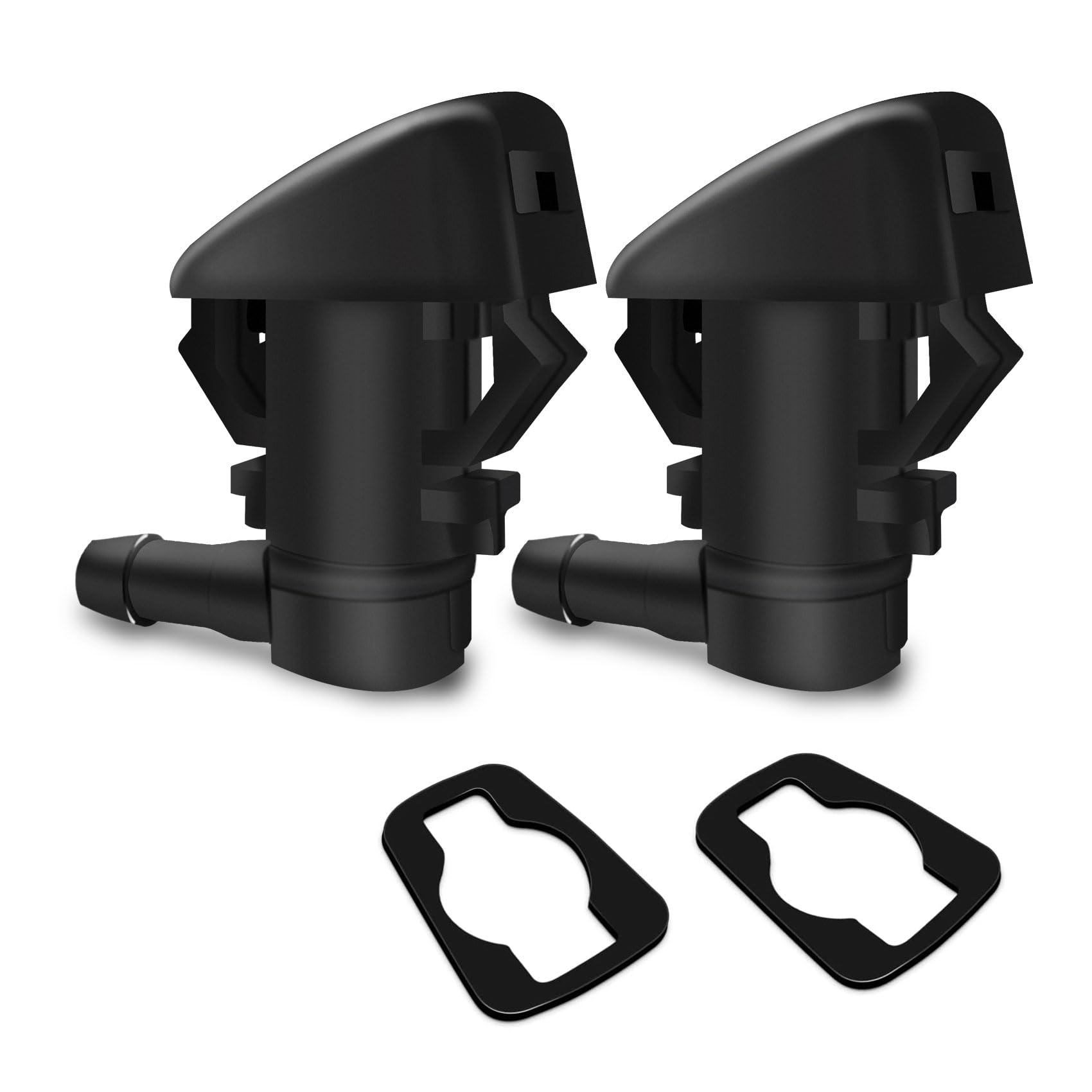 2 PCS Front Windshield Washer Nozzles, Front Windshield Washer Nozzle Wiper Spray Kit Suitable for Jeep, Chevy, Replaces: #55157