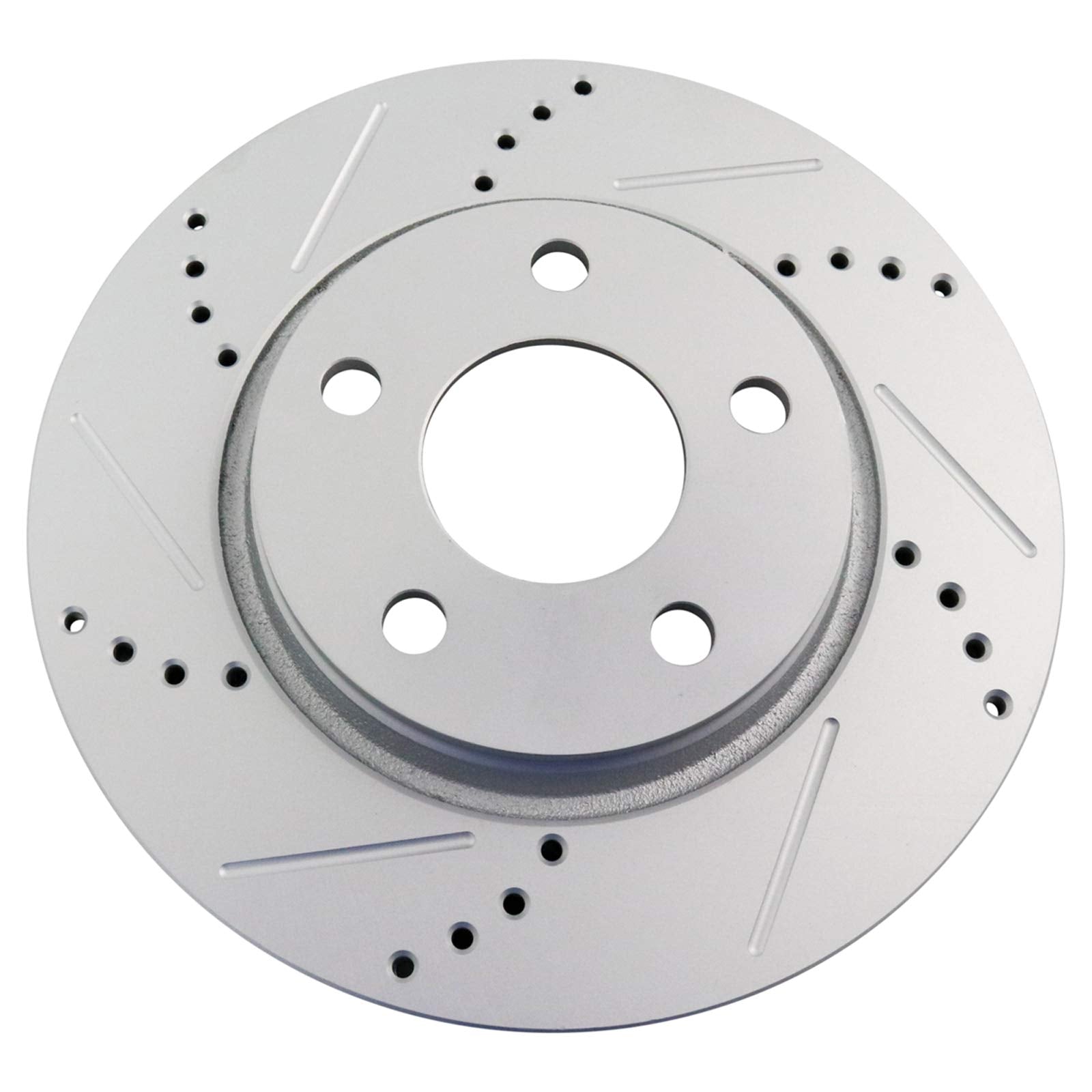 Trq Front Performance Brake Rotor Drilled Slotted Pair Set For 2005-2009 Allure / 2004-2008 Grand Prix / 2005-2009 Lacrosse / 20