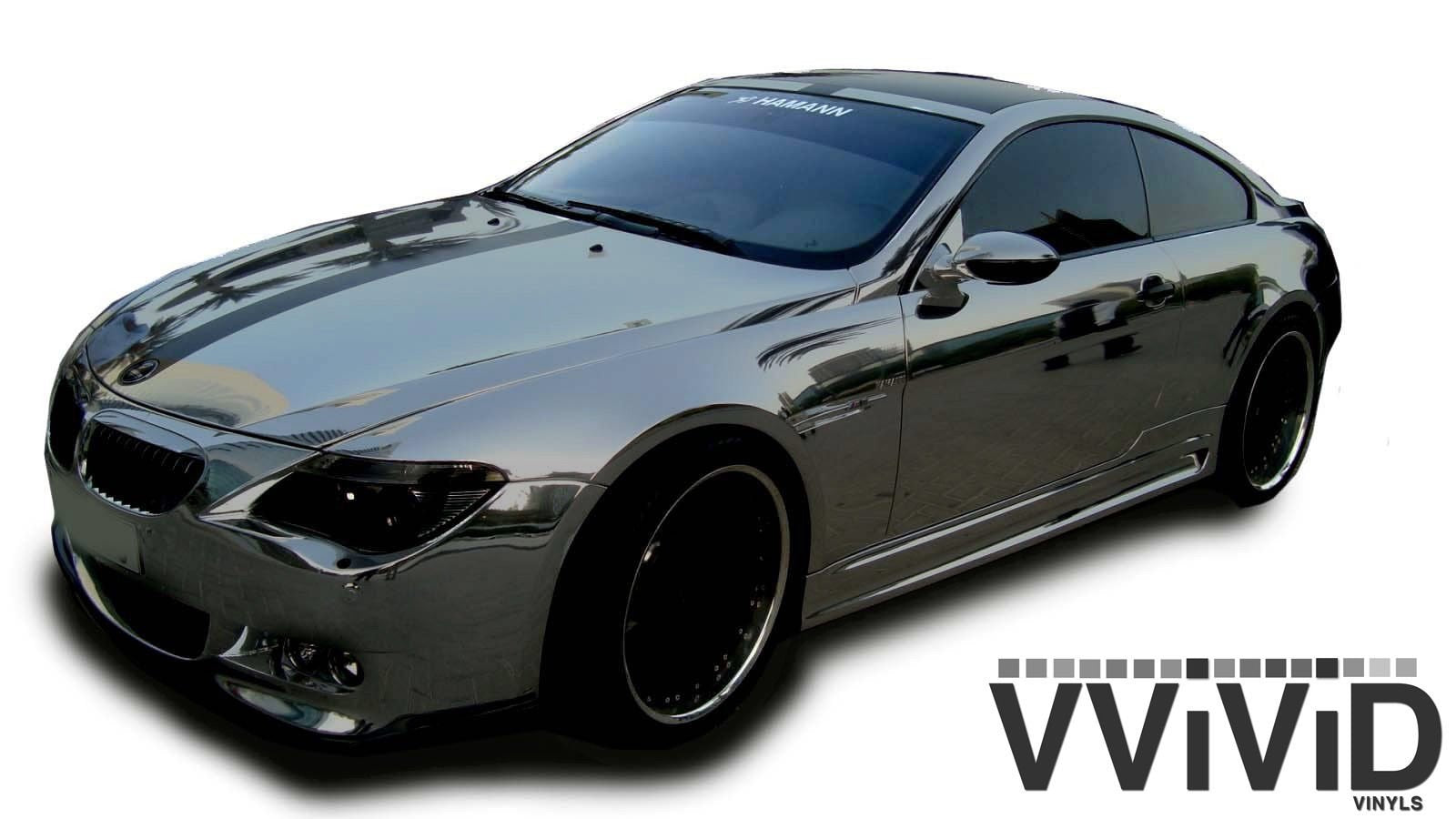 Black Mirror Chrome Cast Vinyl Wrap Self-Adhesive Film Decal Air-Release Bubble And Air-Free 3Mil-Vvivid8 (10Ft X 5Ft)